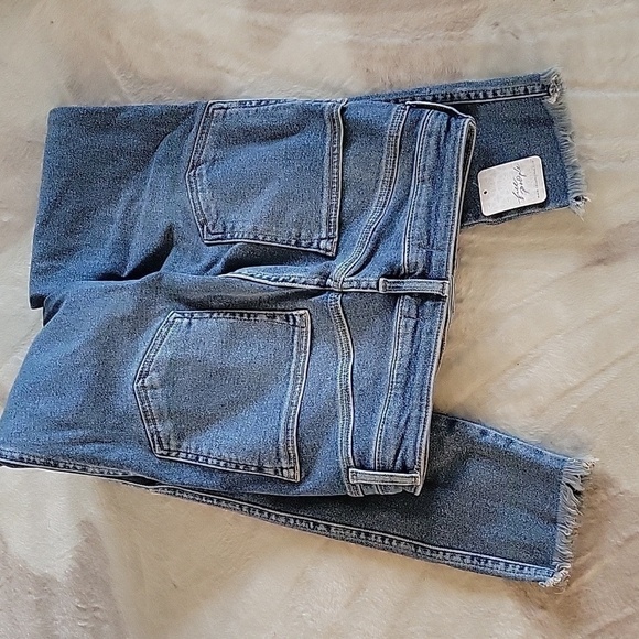 Free People We the Free Raw Hem High Rise Jegging Skinny Jeans Sierra Blue NEW! - Picture 8 of 10